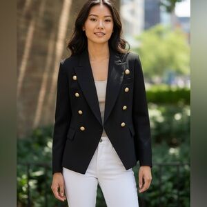 Vintage Leyla Mitra Wool Blazer Made in Japan Double Breasted Jacket